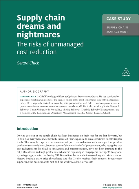 Cover image for book Case Study: Supply Chain Dreams and Nightmares