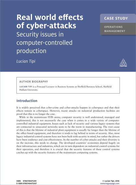 Cover image for book Case Study: Real World Effects of Cyber-Attacks