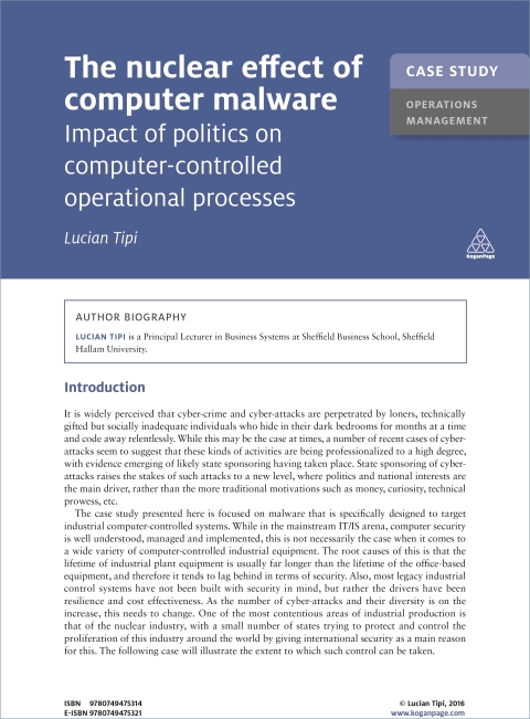 Cover image for book Case Study: The Nuclear Effect of Computer Malware