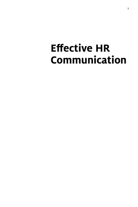 Cover image for book Effective HR Communication