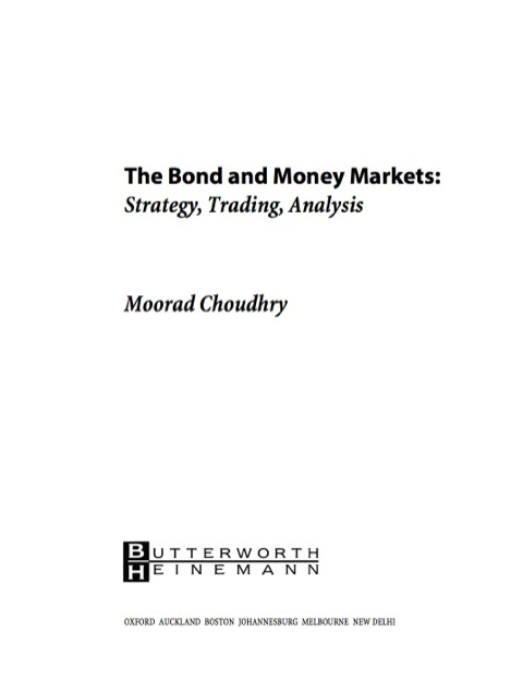 [1825 days] Bond and Money Markets: Strategy, Trading, Analysis: Strategy, Trading, Analysis