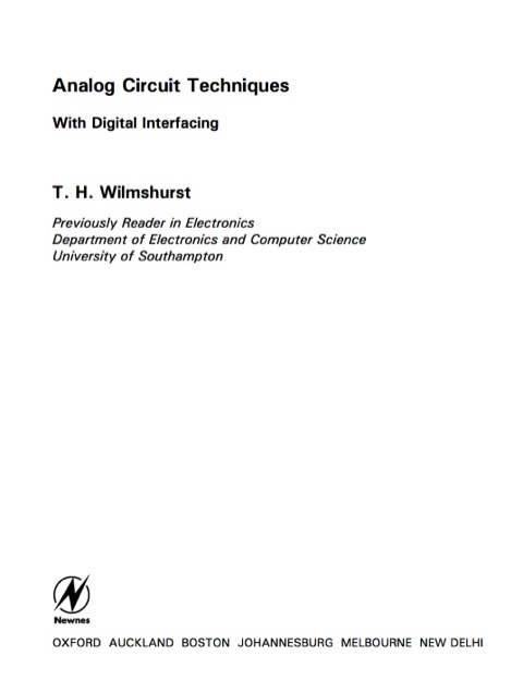 Cover image for book Analog Circuit Techniques: With Digital Interfacing