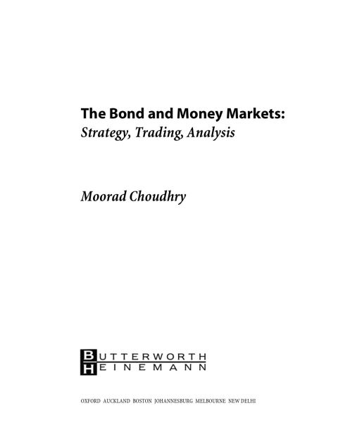 Cover image for book Bond and Money Markets: Strategy, Trading, Analysis