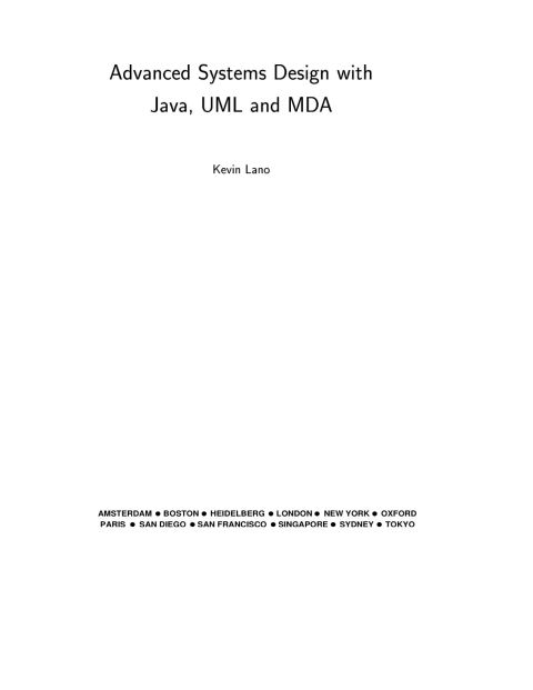 Cover image for book Advanced Systems Design with Java, UML and MDA