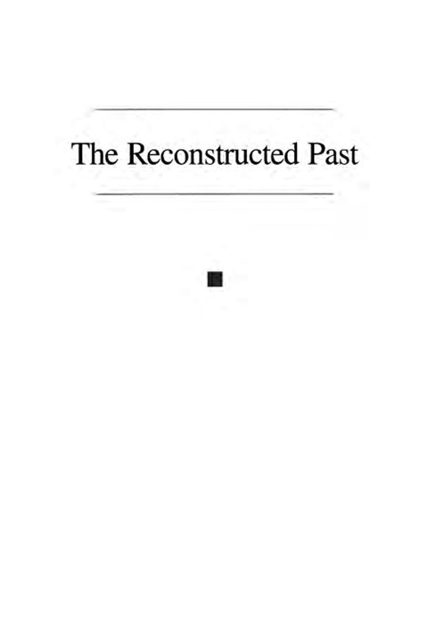 Cover image for book The Reconstructed Past