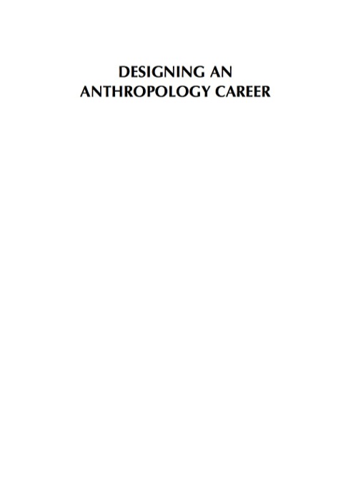 Cover image for book Designing an Anthropology Career