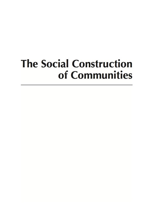 Cover image for book The Social Construction of Communities