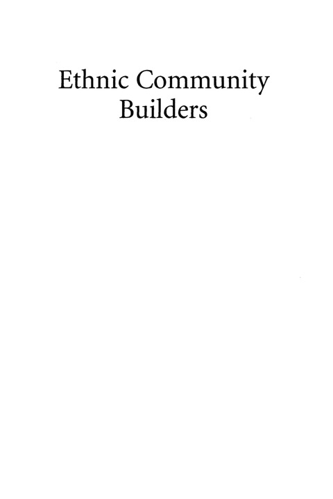 Cover image for book Ethnic Community Builders