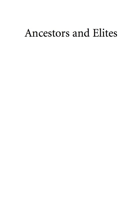 Cover image for book Ancestors and Elites