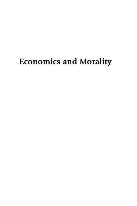 Cover image for book Economics and Morality