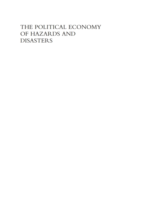 Cover image for book The Political Economy of Hazards and Disasters