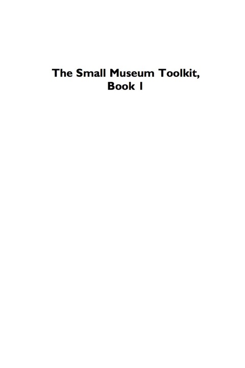 Small Museum Toolkit:Leadership...