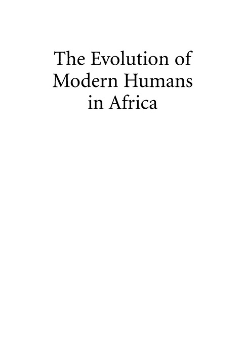 Cover image for book The Evolution of Modern Humans in Africa