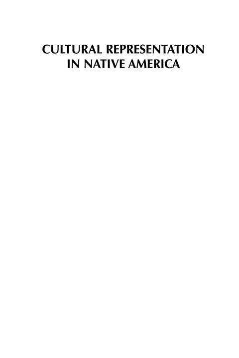 Cover image for book Cultural Representation in Native America