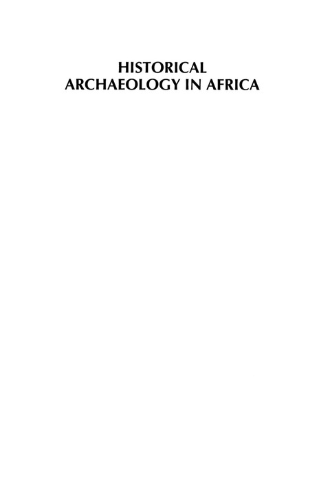 Cover image for book Historical Archaeology in Africa