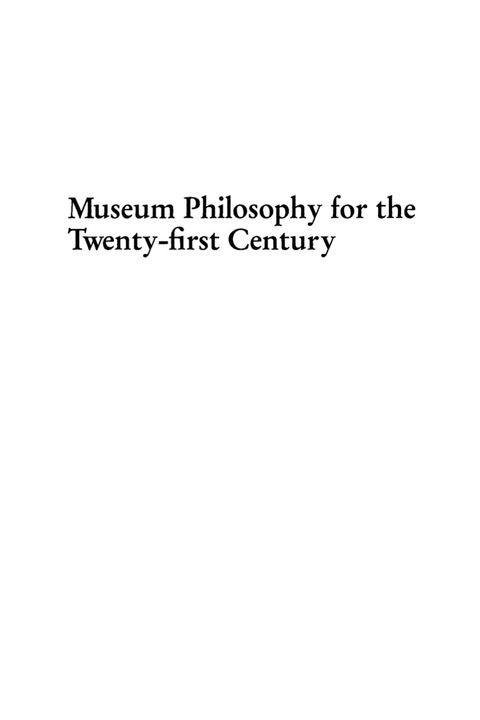 Cover image for book Museum Philosophy for the Twenty-First Century
