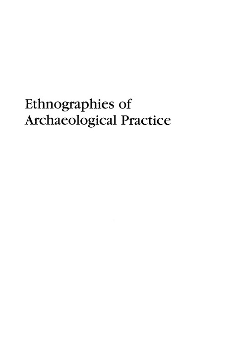 Cover image for book Ethnographies of Archaeological Practice