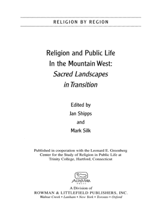 Religion and Public Life in the Mountain West