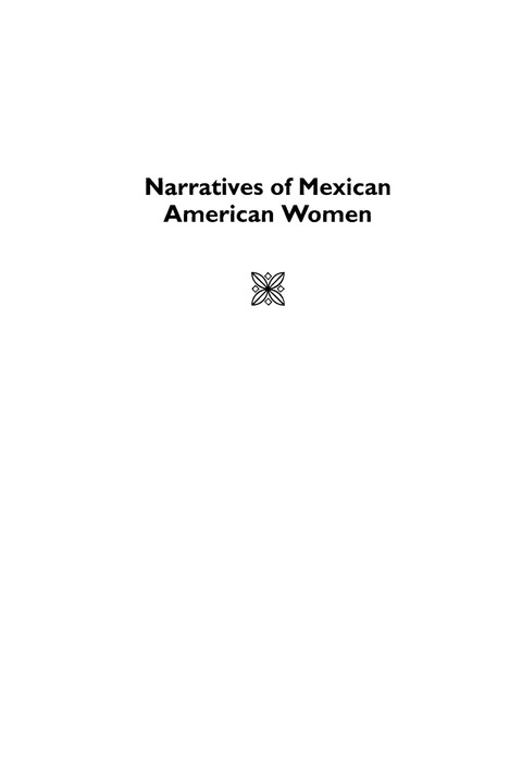 Cover image for book Narratives of Mexican American Women