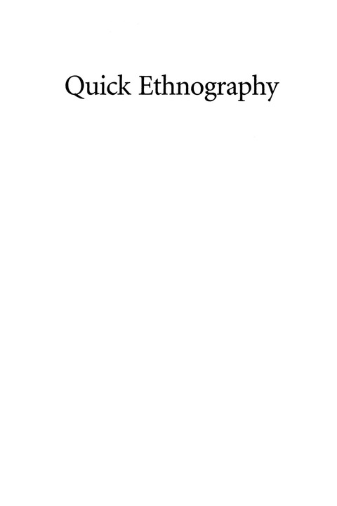 Quick Ethnography 