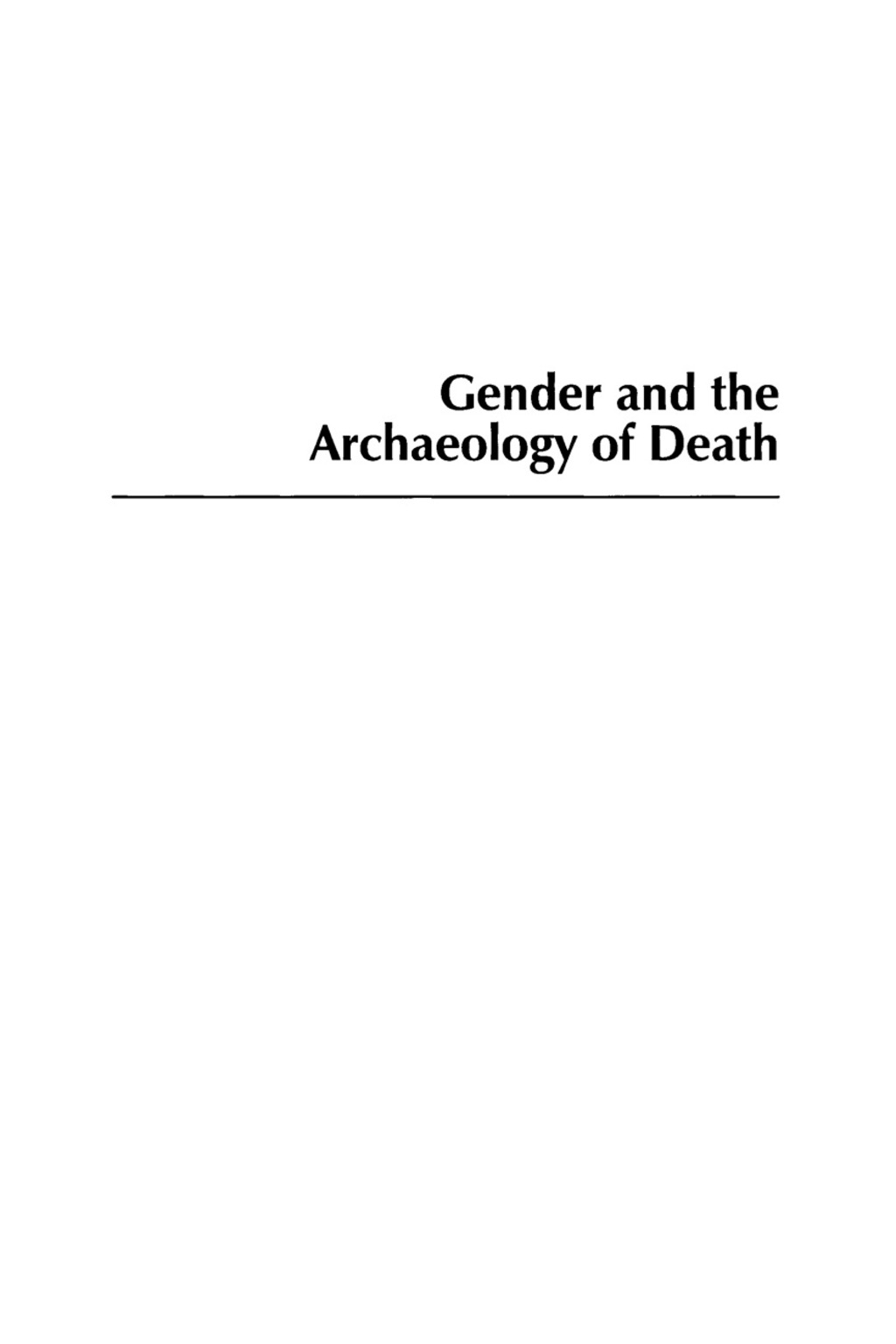 Gender and the Archaeology of Death (eBook) - Bettina Arnold,