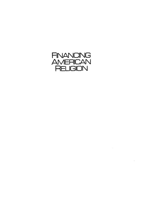 Cover image for book Financing American Religion