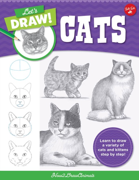 Cover image for book Let's Draw Cats
