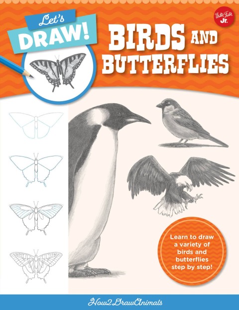 Cover image for book Let's Draw Birds & Butterflies