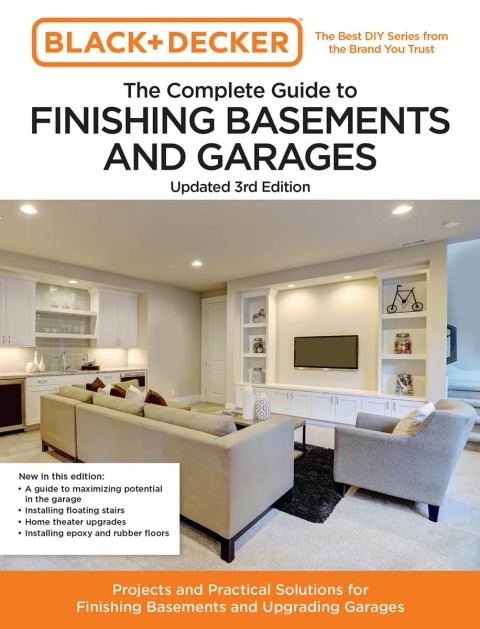 Cover image for book Black and Decker The Complete Guide to Finishing Basements and Garages Updated