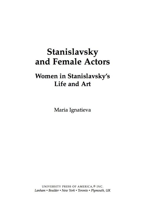 Cover image for book Stanislavsky and female actors