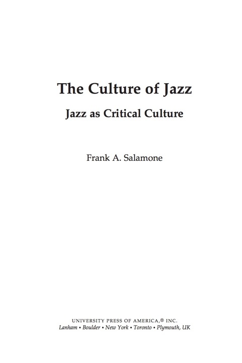 Cover image for book The culture of jazz