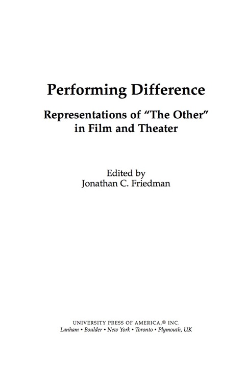 Cover image for book Performing Difference