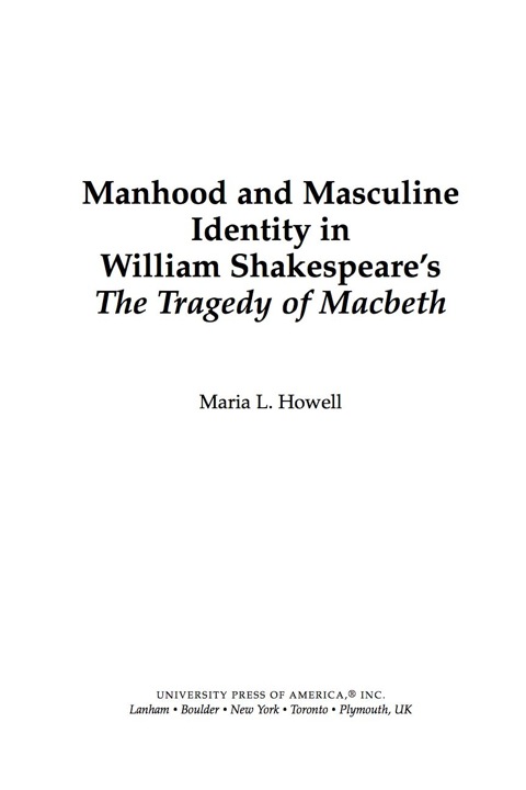 Cover image for book Manhood and Masculine Identity in William Shakespeare's The Tragedy of Macbeth