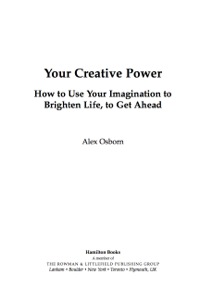 Cover image: Your Creative Power 9780761842897