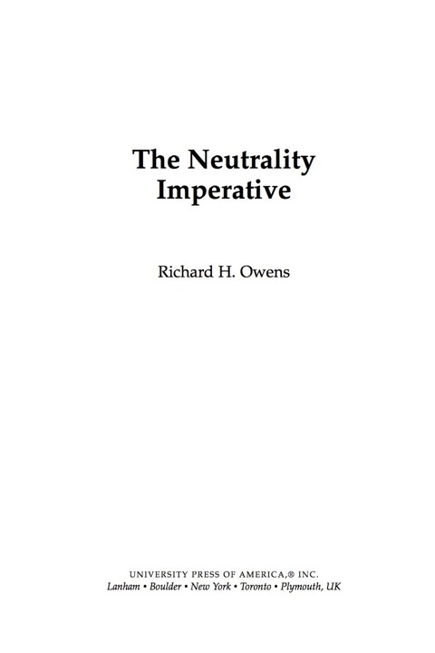Cover image for book The Neutrality Imperative