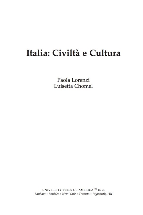 Cover image for book Italia: Civilta e Cultura