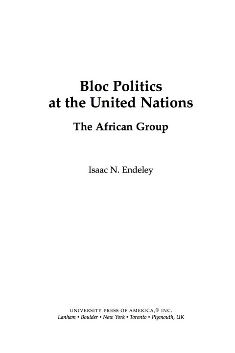 Cover image for book Bloc Politics at the United Nations