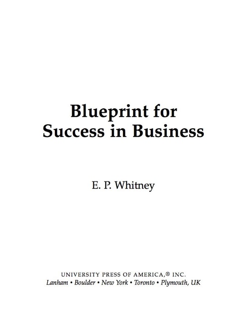 Cover image for book Blueprint for Success in Business