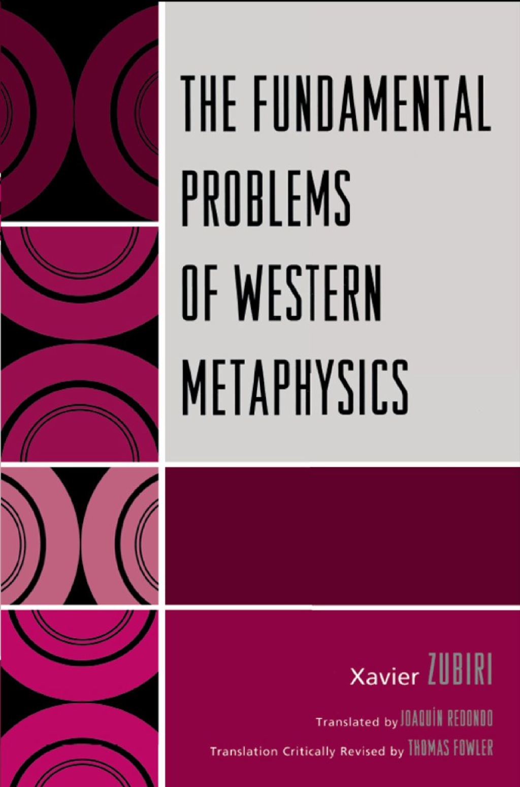 The Fundamental Problems of Western Metaphysics (eBook) - Xavier Zubiri,