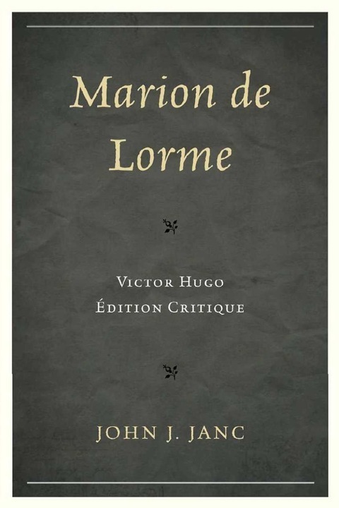 Cover image for book Marion de Lorme