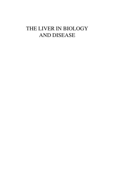 Cover image for book The Liver in Biology and Disease: Liver Biology in Disease, Hepato - Biology in Disease