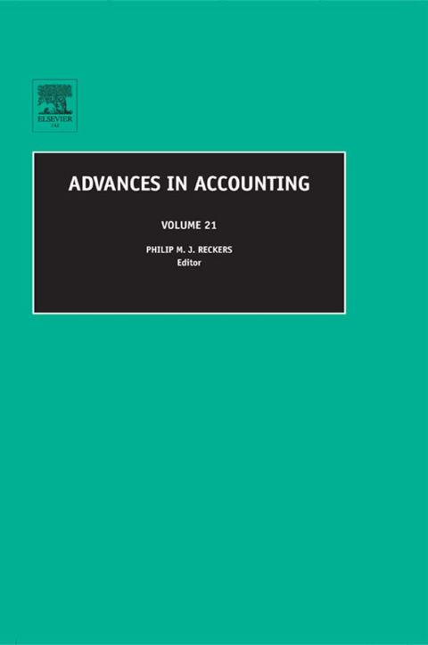 Cover image for book Advances in Accounting