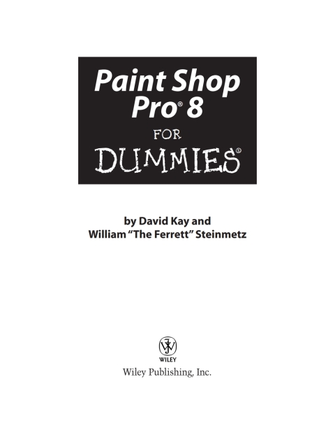 Paint Shop Pro 8 For Dummies 