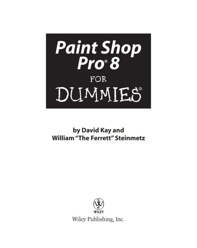 Paint Shop Pro 8 For Dummies
