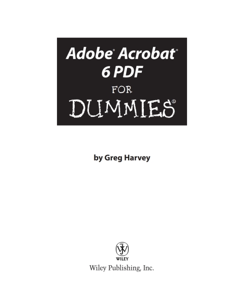 Cover image for book Adobe Acrobat 6 PDF For Dummies