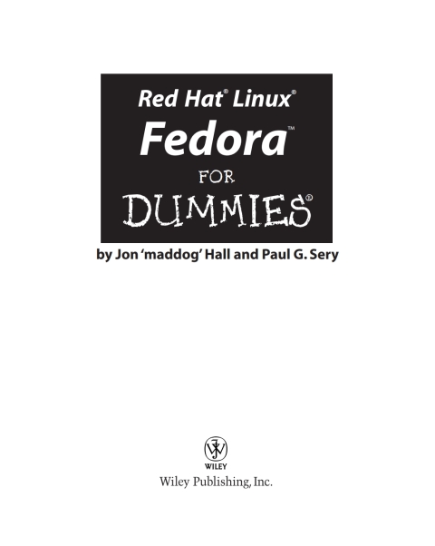 Cover image for book Red Hat Linux Fedora For Dummies