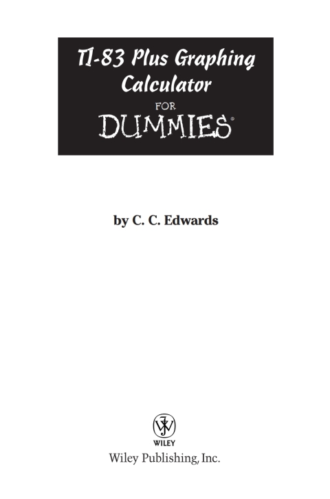 Cover image for book TI-83 Plus Graphing Calculator For Dummies