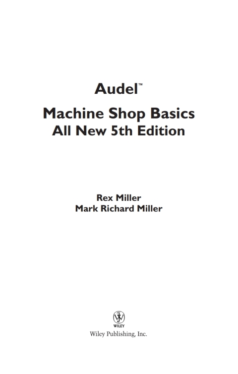 Audel Machine Shop Basics 