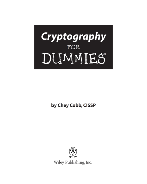 Cover image for book Cryptography For Dummies