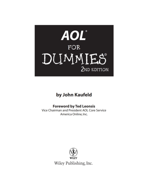 Cover image for book AOL For Dummies